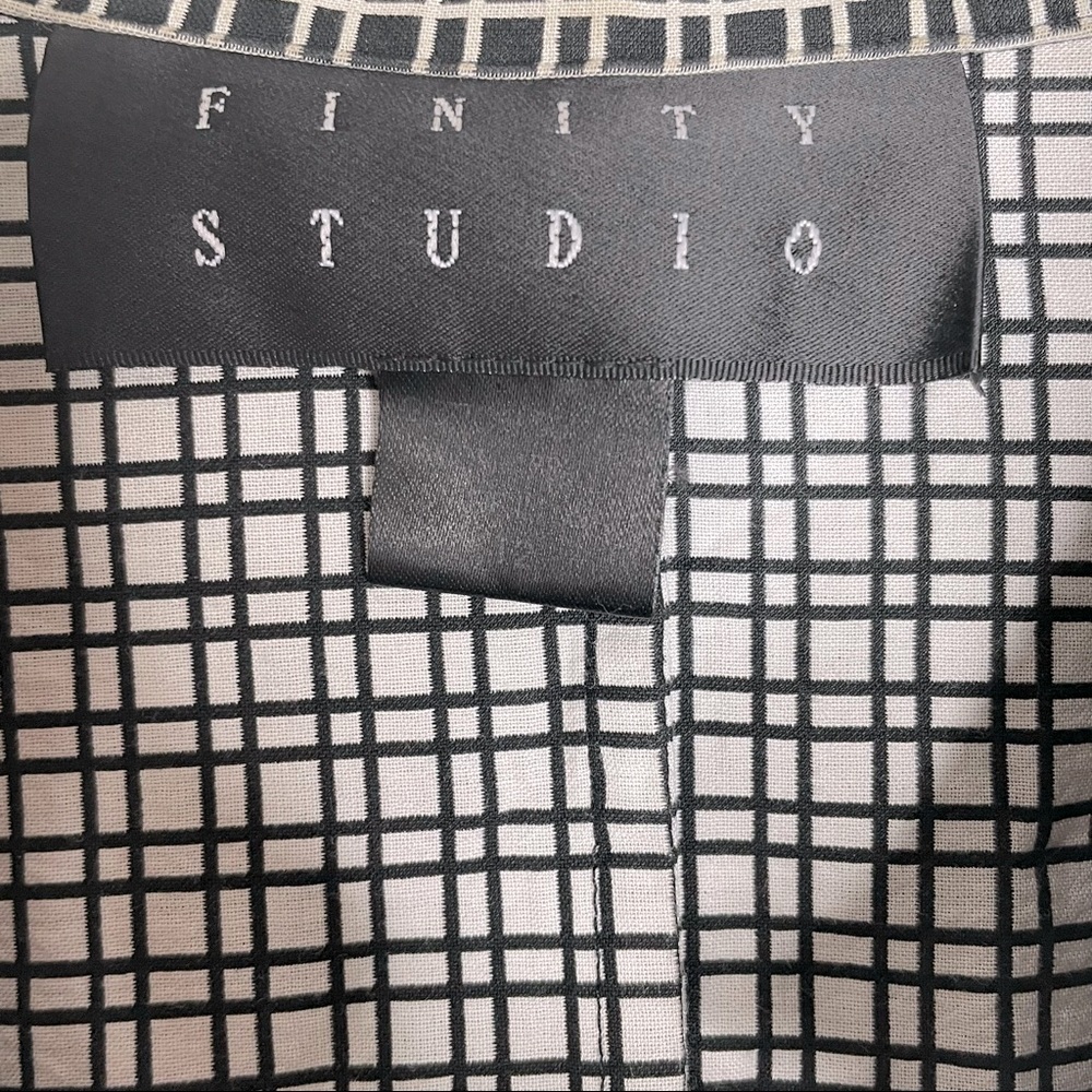 Infinity Studio Checkered Button Down Long Sleeve… - image 4